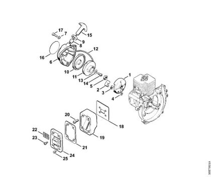 Motorne kose (FS) FS 62 R Zagonska naprava, dušilec zvoka della Marca Stihl