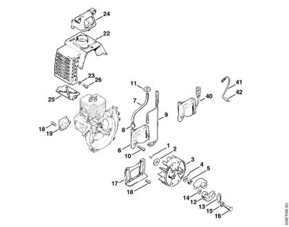 Motorne kose (FS) FS 66 Vžigalna naprava, sklopka della Marca Stihl