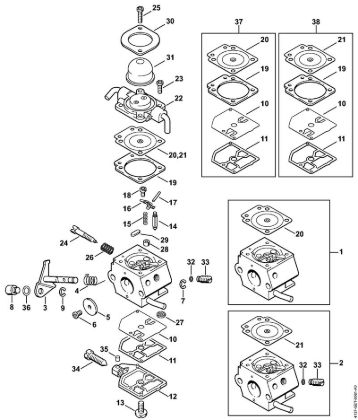 Motorne kose (FS) FS 80 Uplinjac C1Q-S28, C1Q-S41   1 42 812 153 (21.1999) della Marca Stihl