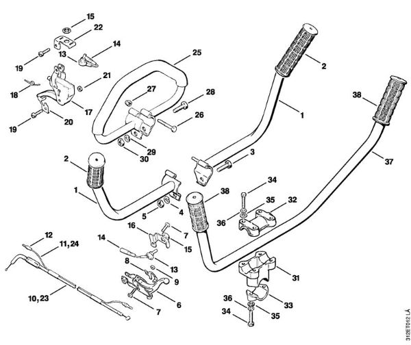 Motorne kose (FS) FS 80 AVRE Rocajna cev della Marca Stihl