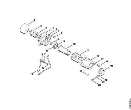 Motorne kose (FS) FS 80 E Ohišje sklopke AV della Marca Stihl