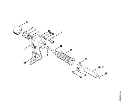 Motorne kose (FS) FS 80 RE Ohišje sklopke, rocaj della Marca Stihl
