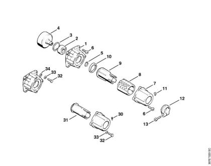 Motorne kose (FS) FS 81 Ohišje sklopke della Marca Stihl