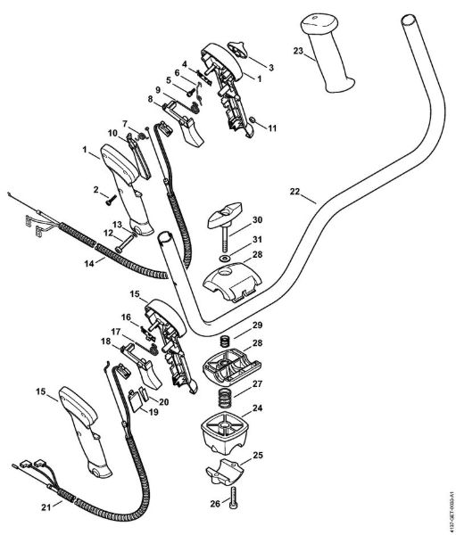 Motorne kose (FS) FS 85 Dvojni rocaj della Marca Stihl