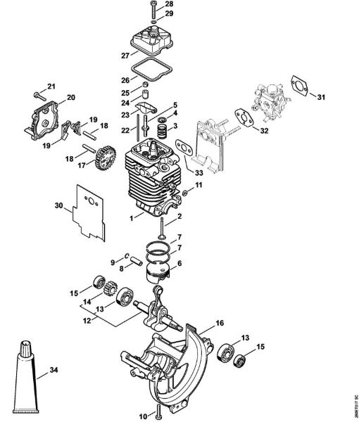 Motorne kose (FS) FS 90 - 4180 Pogon Ã˜ 38 mm della Marca Stihl
