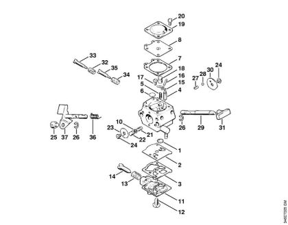 Motorne kose, ki se nosijo na hrbtu (FR) FR 106 Uplinjac WT-45, WT-112 della Marca Stihl