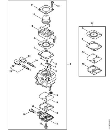 Motorne kose, ki se nosijo na hrbtu (FR) FR 235.0 T Uplinjac 4151/02 della Marca Stihl