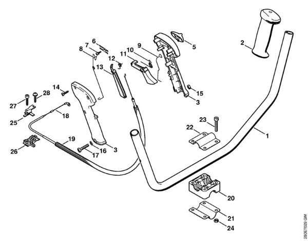 Obrezovalnik (FS) FS 200 Dvojni rocaj (09.2003) della Marca Stihl