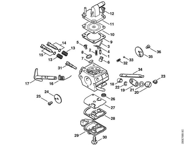 Obrezovalnik (FS) FS 200 Uplinjac C1Q-S35 (19.98) della Marca Stihl
