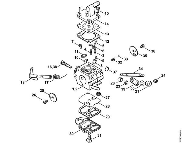 Obrezovalnik (FS) FS 350 Uplinjac C1Q-S51, C1Q-S36 della Marca Stihl
