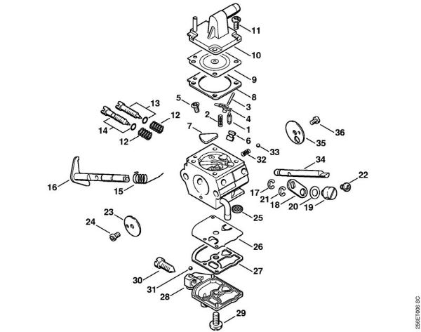 Obrezovalnik (FS) FS 450-L Uplinjac C1Q-S33 (19.1998) della Marca Stihl