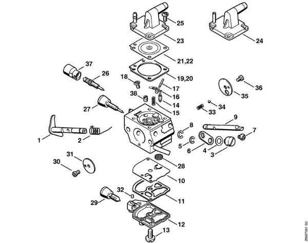 Obrezovalnik (FS) FS 480-W Uplinjac C1Q-S156, C1Q-S117 della Marca Stihl