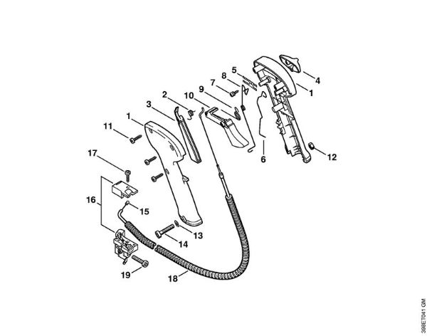 Obrezovalnik (FS) FS 500 Upravljalni rocaj   1 57 307 792 (29.2002) della Marca Stihl