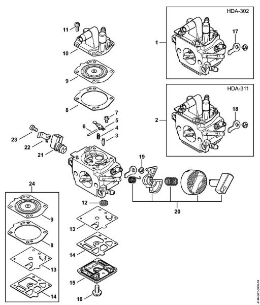 Obrezovalnik (FS) FS 510 C-EM Uplinjac HDA-302, HDA-311 della Marca Stihl