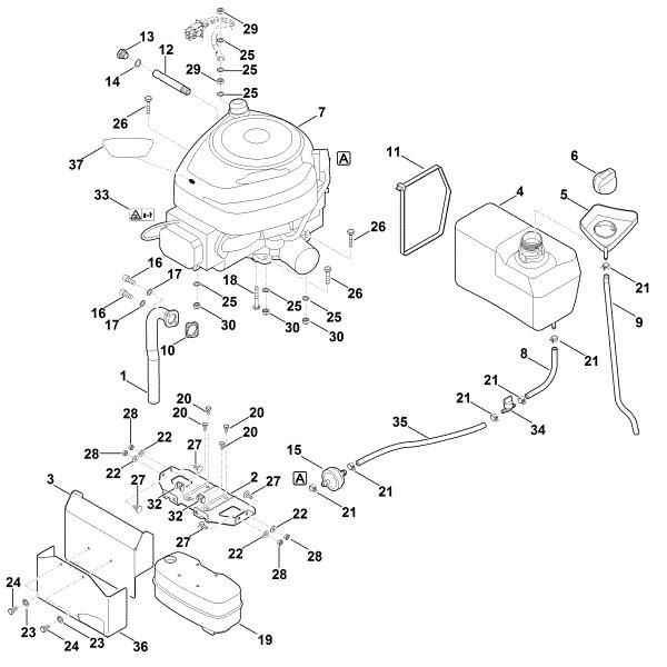 Slika G - Motor, rezervoar RT 4097.0 SX