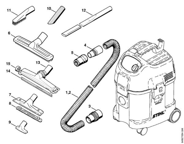 Usisivaci (SE) SE 121 E Posebni pribor della Marca Stihl