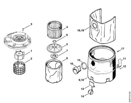 Usisivaci (SE) SE 50 Filter, posoda della Marca Stihl