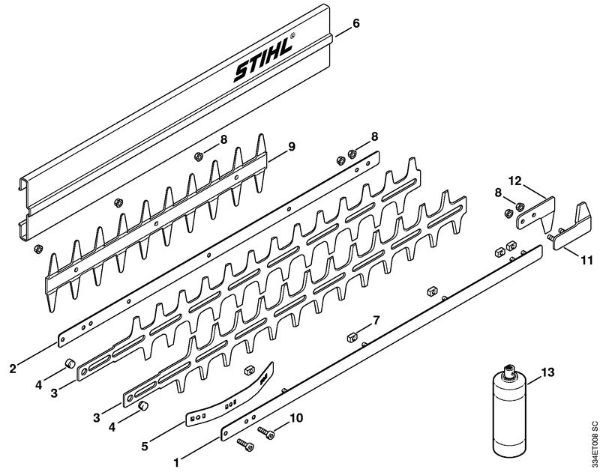 Å karje za živo mejo (HS) HS 246 HS 246 nož della Marca Stihl