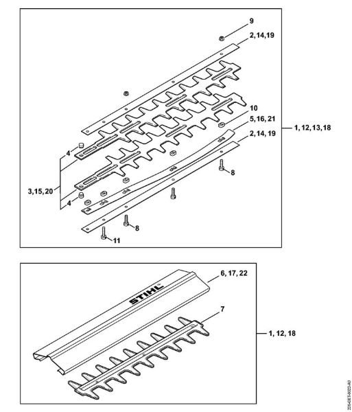 Å karje za živo mejo (HS) HS 75 Naprava za rezanje   1 45 512 843 (42.1999) della Marca Stihl