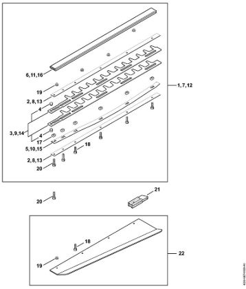 Å karje za živo mejo (HS) HS 85 Naprava za rezanje HS 85   1 45 528 443 (46.1999) della Marca Stihl