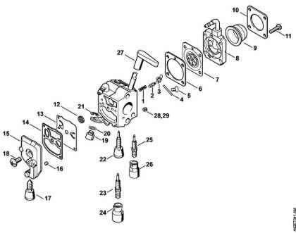 Å karje za živo mejo (HS) HS 86 T Uplinjac C1Q-S225, -S218, -S196, -S197, -S105, -S111, -S115, -S116 della Marca Stihl