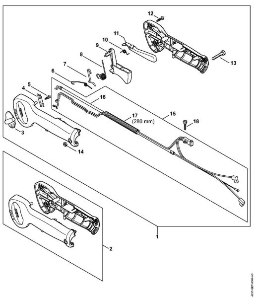 Å karje za živo mejo (HS) HS 87 R Upravljalni rocaj HS 87 della Marca Stihl