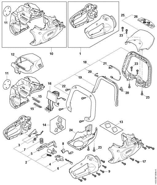 Slika Ohišje rocaja, Ohišje motorja, Elektronski modul HSA 60.0