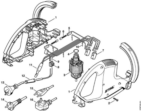 Elektricne škarje za živo mejo (HSE) HSE 41 Ohišje motorja, elektromotor della Marca Stihl