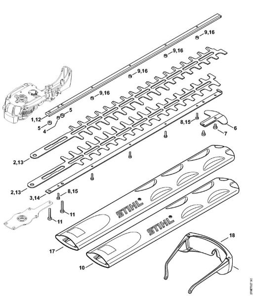 Elektricne škarje za živo mejo (HSE) HSE 61 Naprava za rezanje HSE 61 della Marca Stihl