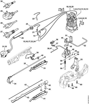 Elektricne škarje za živo mejo (HSE) HSE 71 Elektromotor della Marca Stihl