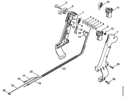 Å kropilne naprave (SR) SR 420 Upravljalni rocaj della Marca Stihl