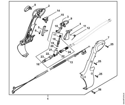 Å kropilne naprave (SR) SR 430 Upravljalni rocaj della Marca Stihl