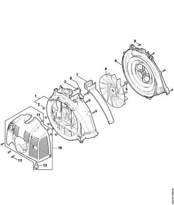 Å kropilne naprave (SR) SR 450 Ohišje puhalnika, pokrov della Marca Stihl