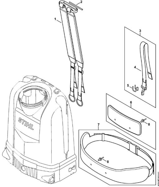 Å kropilnice (SG) SG 51 Nosilni pas della Marca Stihl