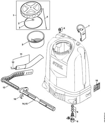 Å kropilnice (SG) SG 71 Posoda della Marca Stihl