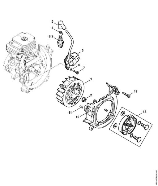 BC 230 BC 230 Vžigalna naprava, sklopka della Marca Stihl