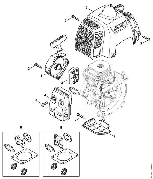 BC 230 BC 230 Zagonska naprava, dušilec zvoka della Marca Stihl