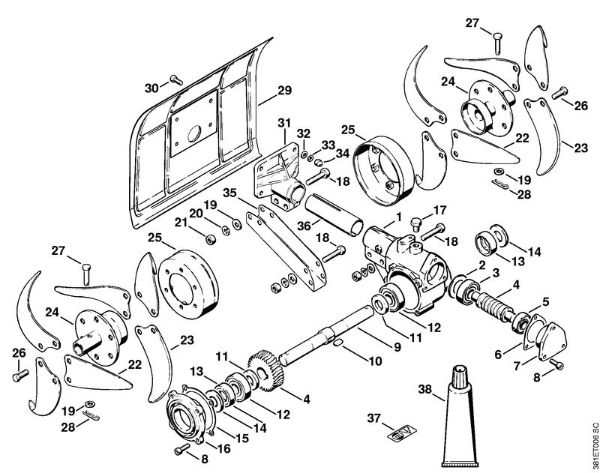 BC 3, BC 20, BC 30, BC 35, BC 40 BC 40 Kultivator BC 40 della Marca Stihl