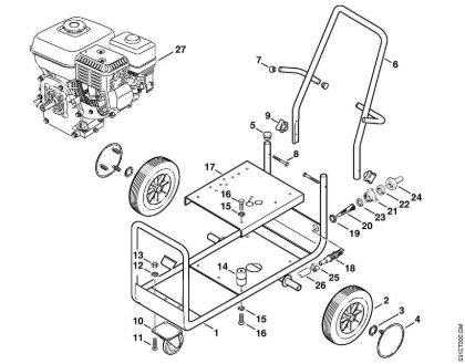 Bencinski visokotlacni cistilnik (RB) RB 301 Vozicek della Marca Stihl