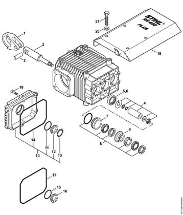 Bencinski visokotlacni cistilnik (RB) RB 402 crpalka, bat della Marca Stihl