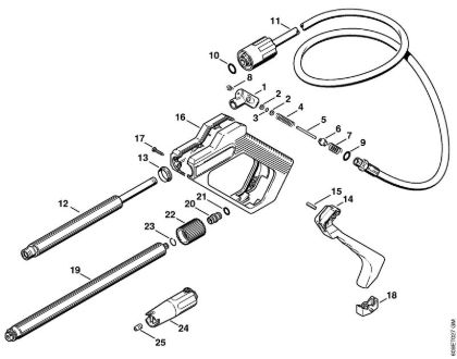 Elektricni visokotlacni cistilnik (RE) RE 102 K Pištola, brizgalna cev della Marca Stihl