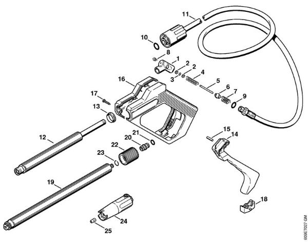 Elektricni visokotlacni cistilnik (RE) RE 102 K Pištola, brizgalna cev della Marca Stihl