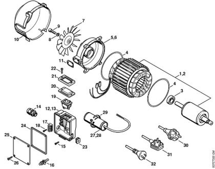 Elektricni visokotlacni cistilnik (RE) RE 104 KM Elektromotor della Marca Stihl