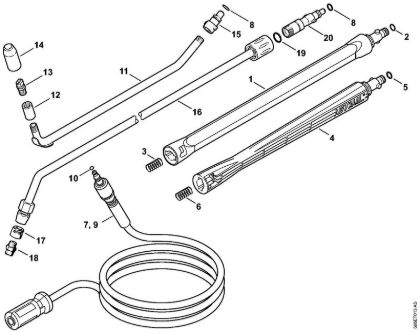 Elektricni visokotlacni cistilnik (RE) RE 107 Dodatni pribor della Marca Stihl