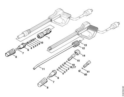 Elektricni visokotlacni cistilnik (RE) RE 110 K Pištola, brizgalna cev della Marca Stihl