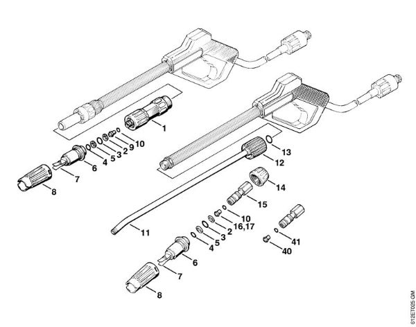 Elektricni visokotlacni cistilnik (RE) RE 120 K Pištola, brizgalna cev della Marca Stihl