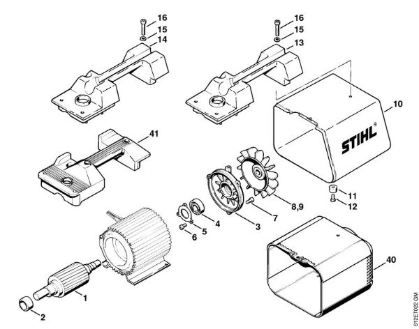 Elektricni visokotlacni cistilnik (RE) RE 120 K Rotor della Marca Stihl