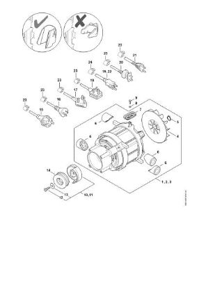 Slika Elektromotor, prikljucni kabel RE 130 PLUS