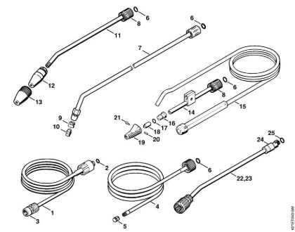 Elektricni visokotlacni cistilnik (RE) RE 140 K Dodatni pribor della Marca Stihl