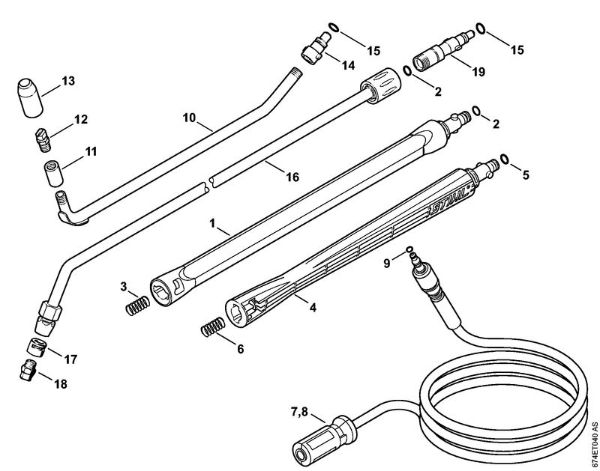 Elektricni visokotlacni cistilnik (RE) RE 142 Dodatni pribor della Marca Stihl